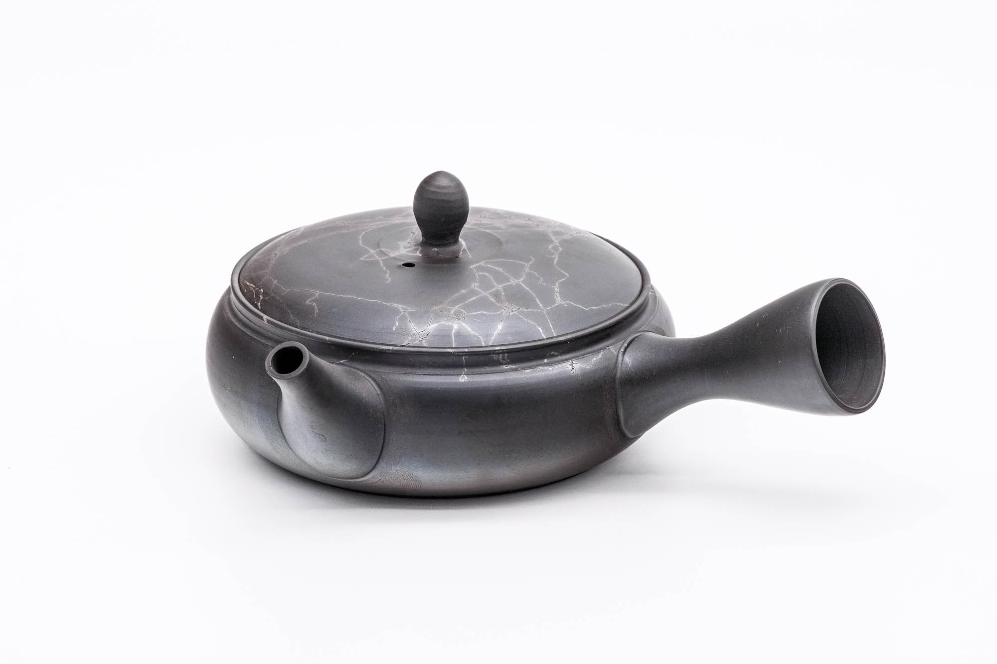 Mogake Seaweed Yōhen Flat Tokoname Teapot - 200ml