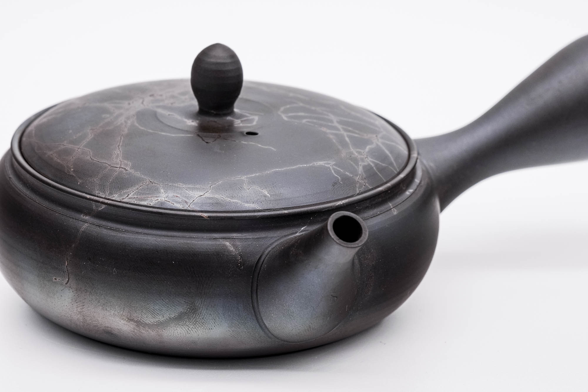 Mogake Seaweed Yōhen Flat Tokoname Teapot - 200ml