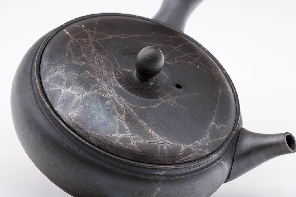 Mogake Seaweed Yōhen Flat Tokoname Teapot - 200ml