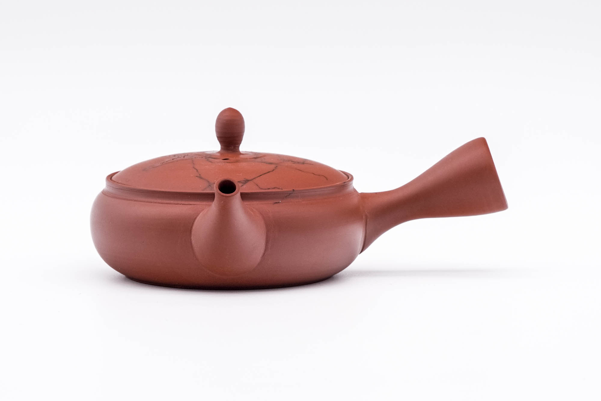 Mogake Seaweed Red Flat Tokoname Teapot - 200ml