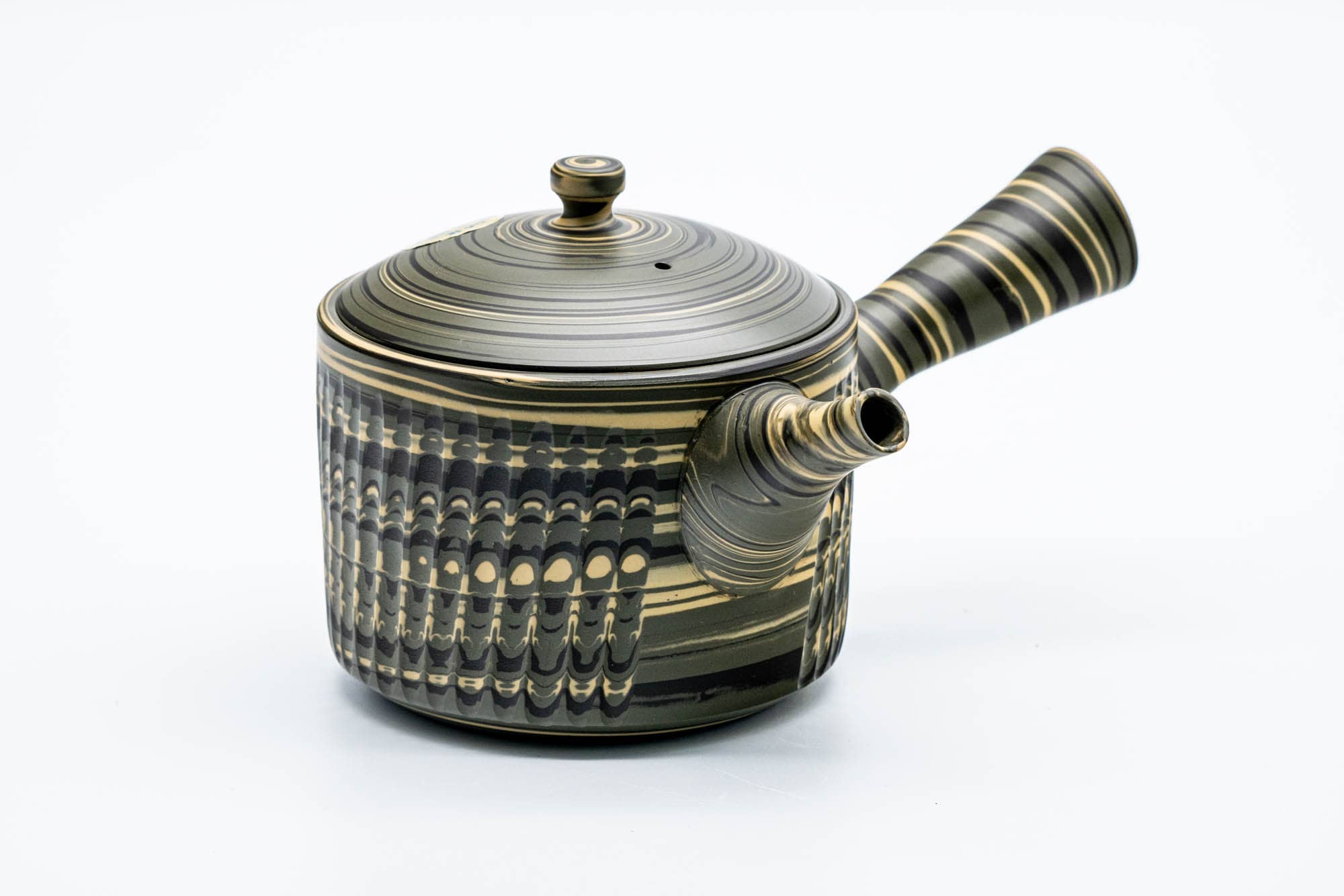 Tea Set - Nerikomi Tokoname-yaki Teapot with 5 Porcelain Teacups