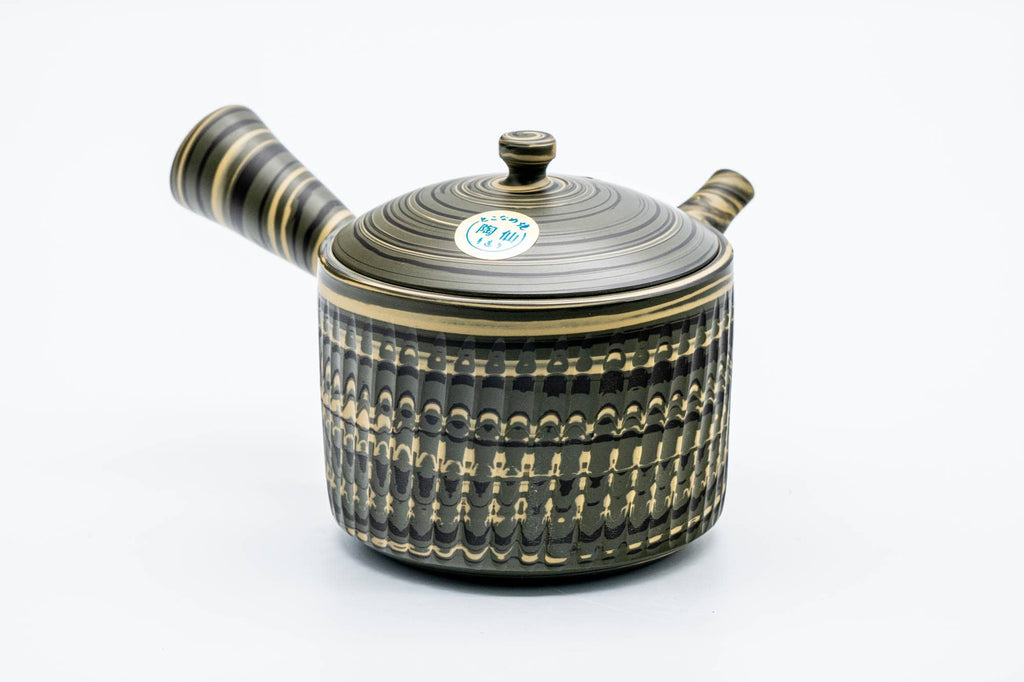 Tea Set - Nerikomi Tokoname-yaki Teapot with 5 Porcelain Teacups