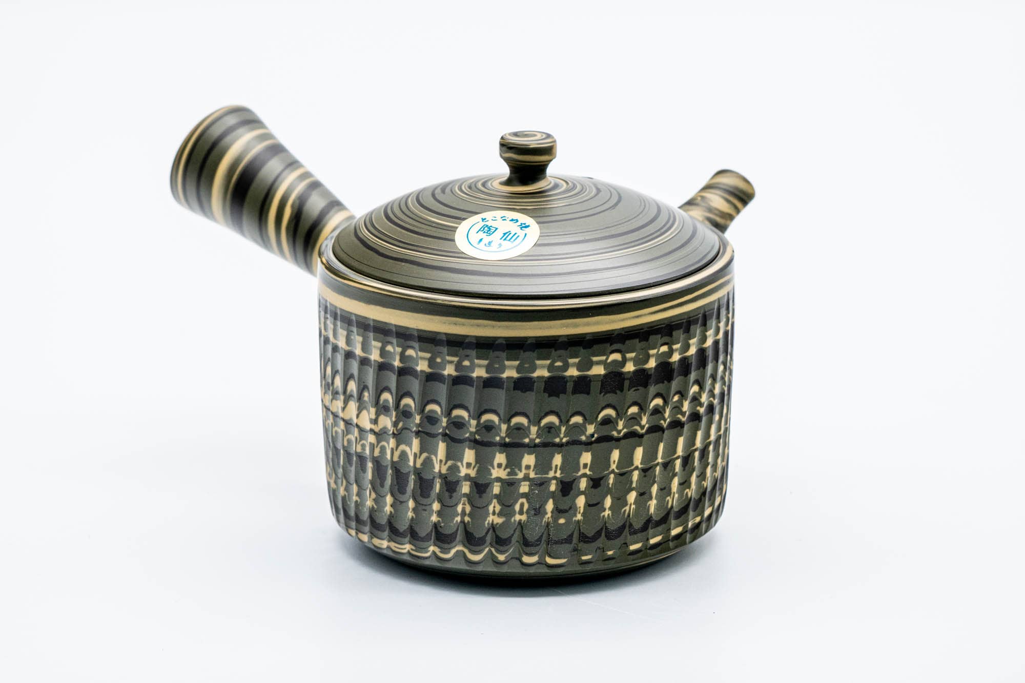 Tea Set - Nerikomi Tokoname-yaki Teapot with 5 Porcelain Teacups