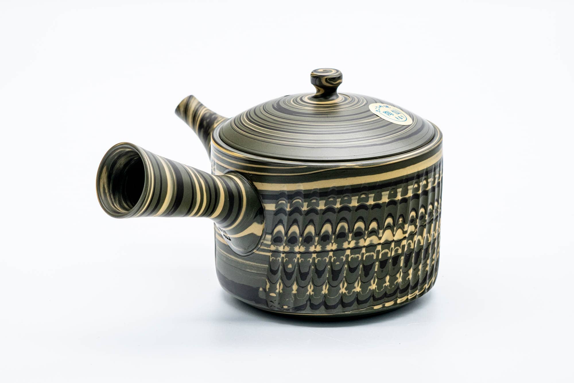 Tea Set - Nerikomi Tokoname-yaki Teapot with 5 Porcelain Teacups