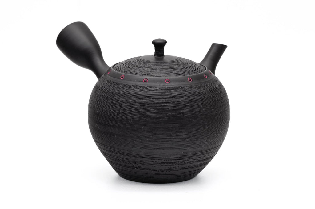 Tea Set - Matsugawa Kokudei Tokoname-yaki Teapot with 5 Porcelain Teacups