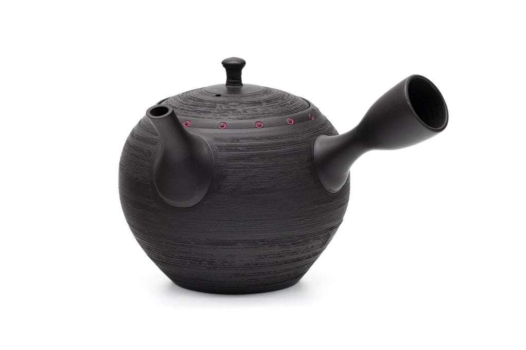 Tea Set - Matsugawa Kokudei Tokoname-yaki Teapot with 5 Porcelain Teacups