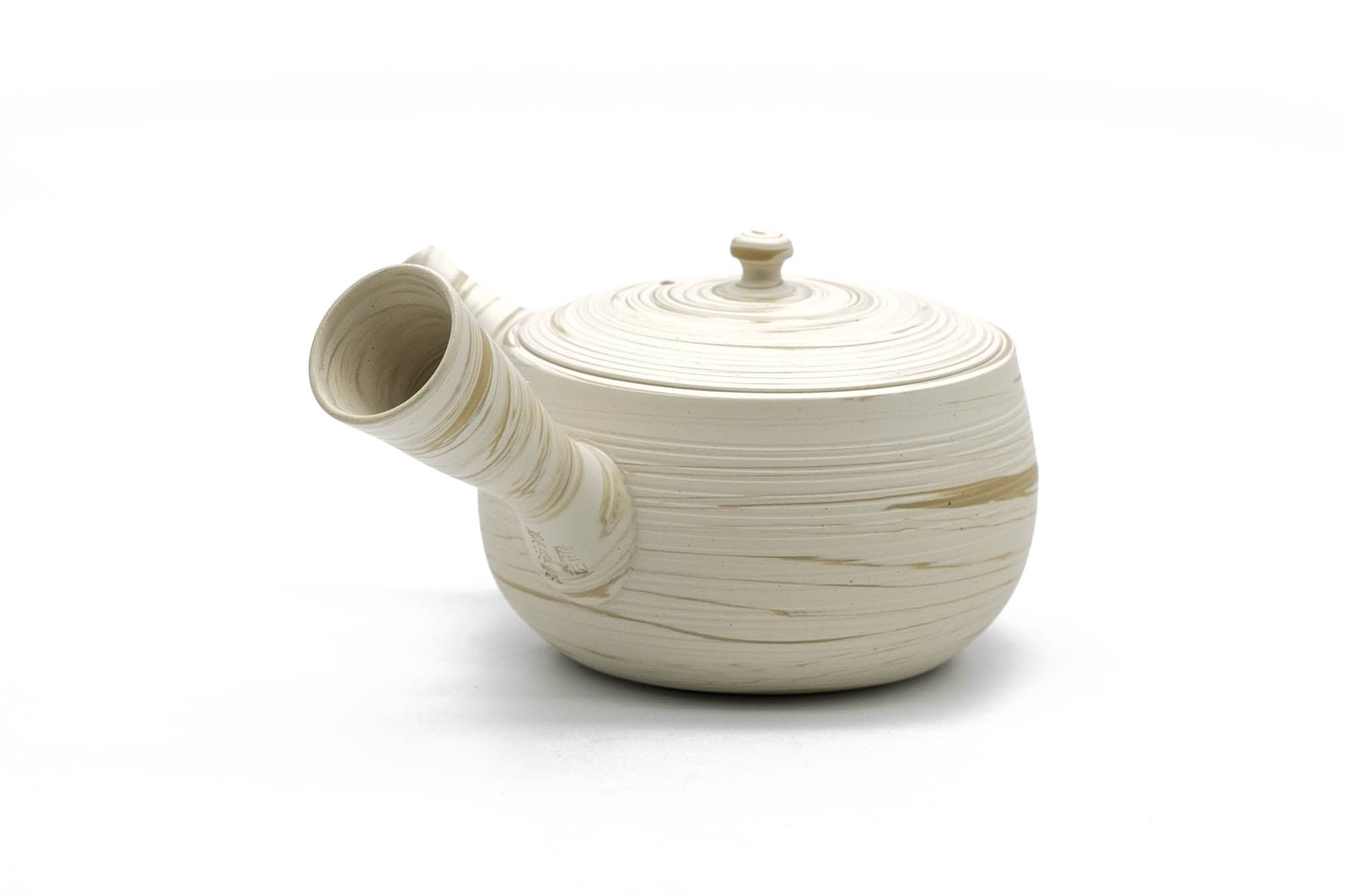 Tea Set - Yellow Nerikomi Tokoname Teapot with 5 Porcelain Teacups
