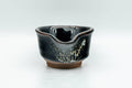 Japanese Katakuchi - Small Jet Black Hare's Fur Glazed Water Cooler - 50ml