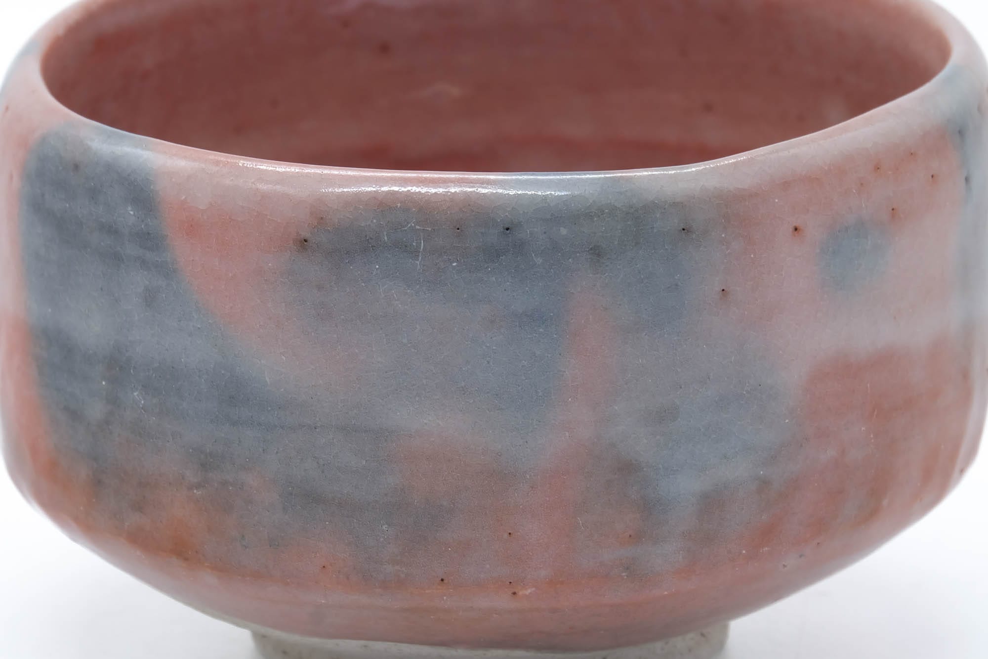 Japanese Matcha Bowl - 藤沢栗山 Fujisawa Ritsuzan - Red Black Aka-raku Chawan - 500ml