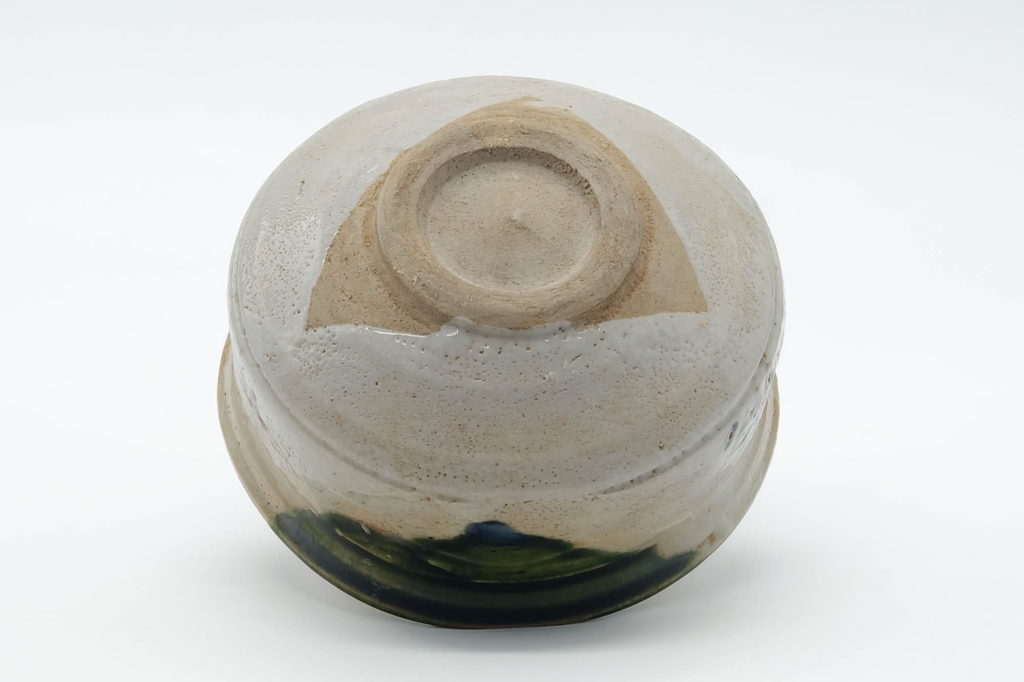 Japanese Matcha Bowl - Distorted Ao-Oribe Oribe-yaki Chawan - 400ml