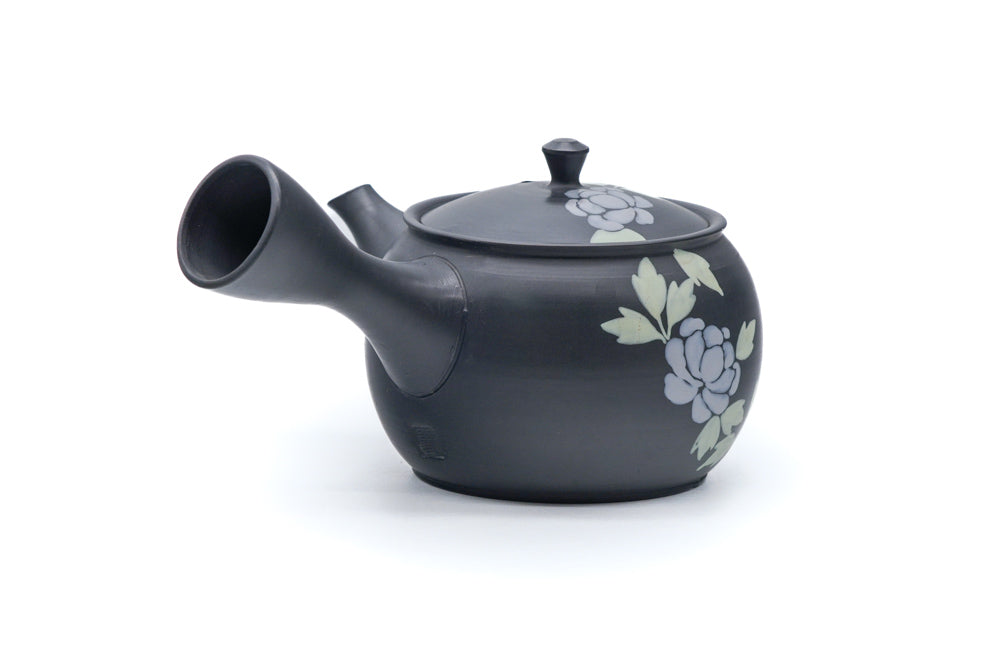 Japanese Kyusu - Grey Camellia Tokoname Teapot - 250ml