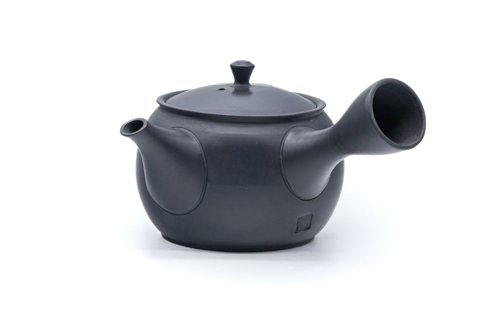 Japanese Kyusu - Grey Camellia Tokoname Teapot - 250ml