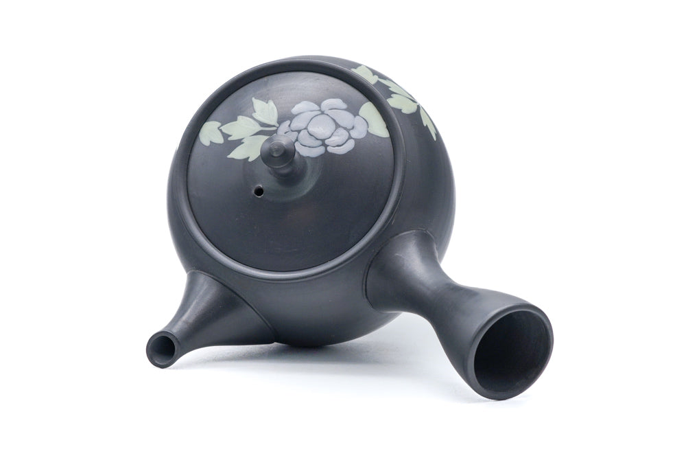 Japanese Kyusu - Grey Camellia Tokoname Teapot - 250ml