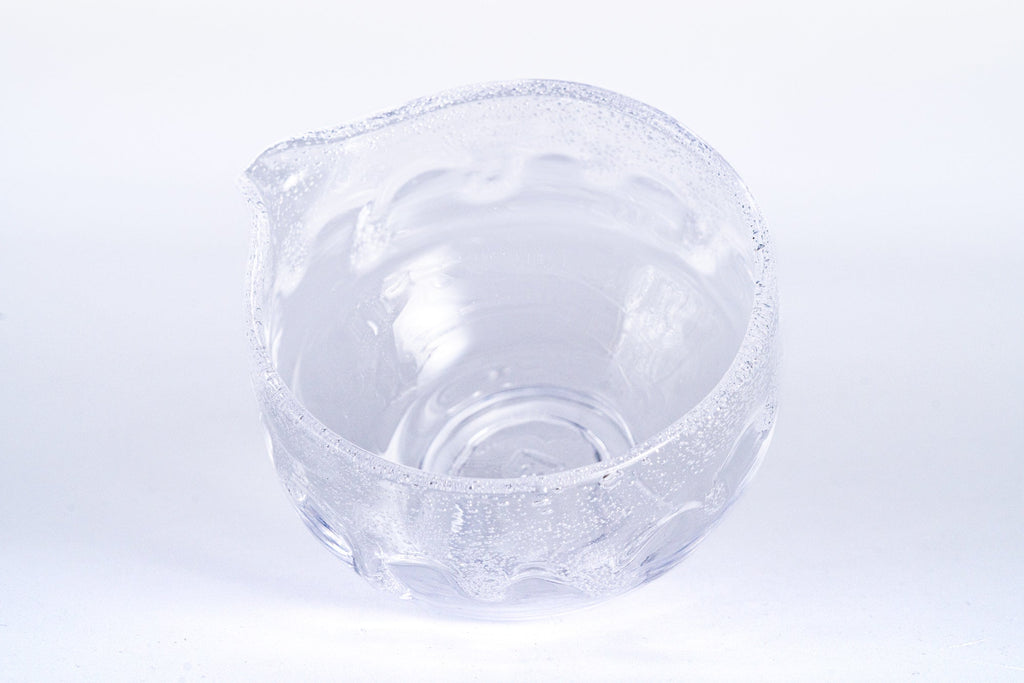 Glass Raku Makugusuri Spouted Matcha Bowl