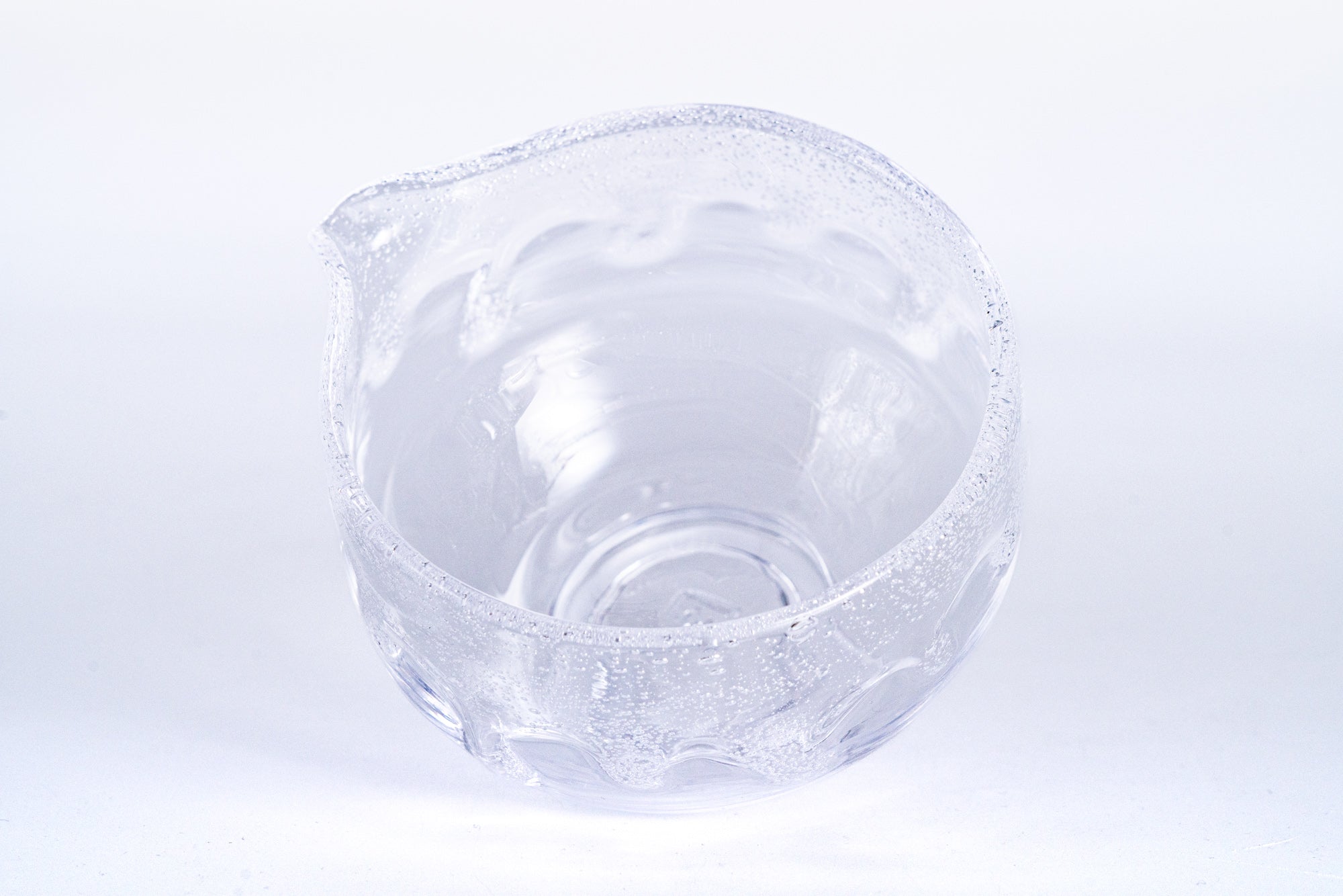 Glass Raku Makugusuri Spouted Matcha Bowl