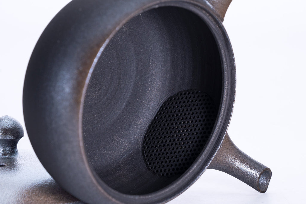 Metallic Black-Brown Tokoname Teapot - 160ml