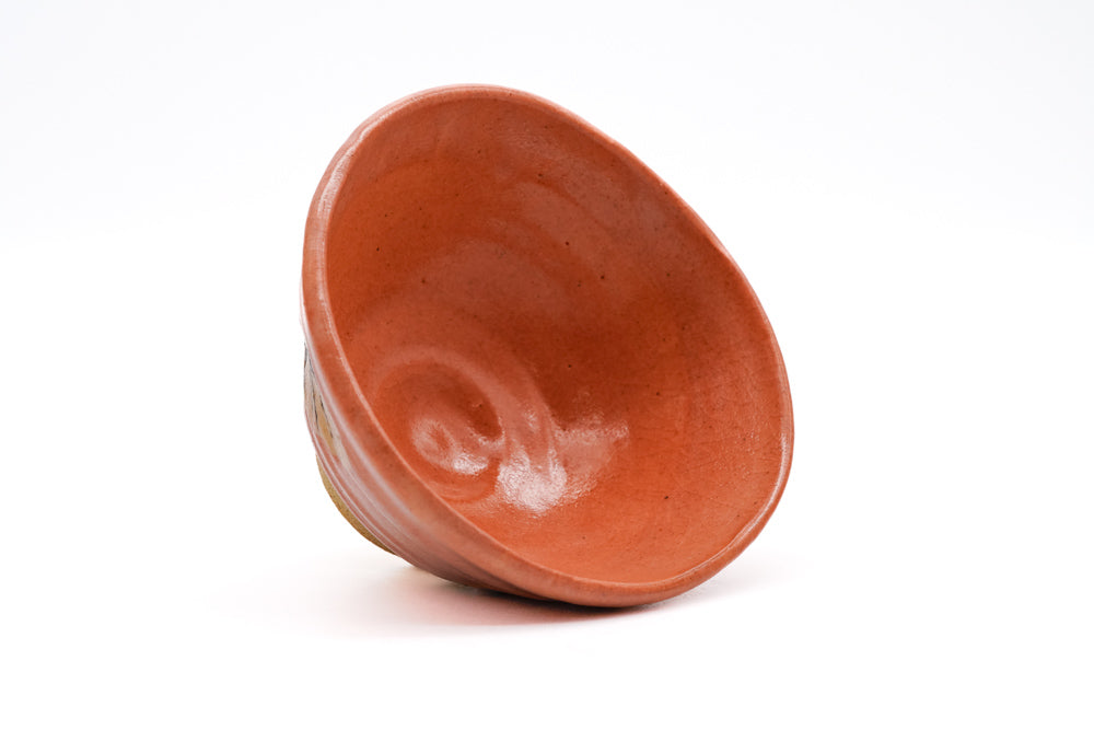 Hira-gata Aka-Oribe Chawan