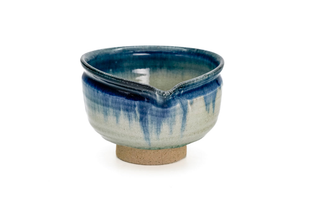 Blue-Green Ofuke Spouted Chawan