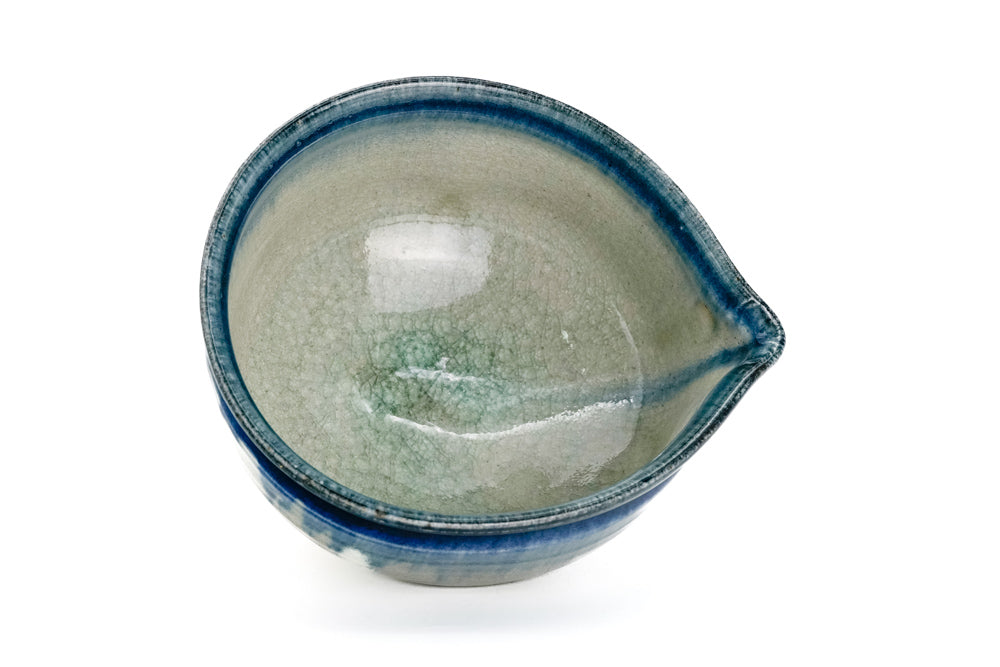 Blue-Green Ofuke Spouted Chawan