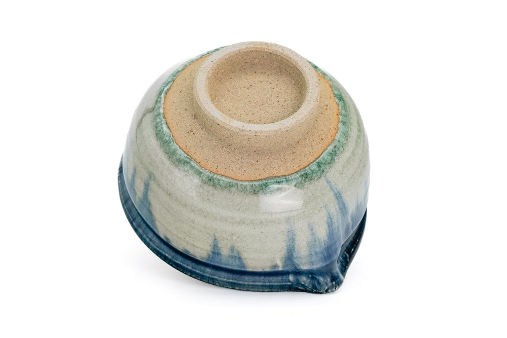Blue-Green Ofuke Spouted Chawan