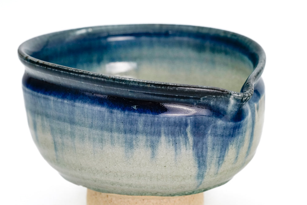 Blue-Green Ofuke Spouted Chawan