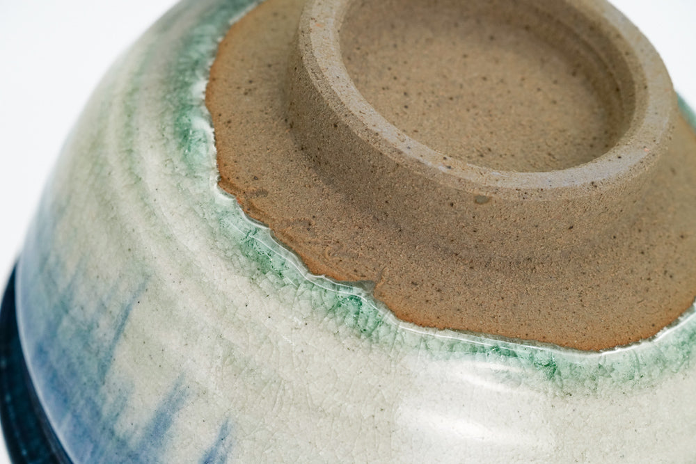Blue-Green Ofuke Spouted Chawan