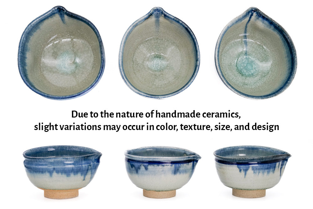 Blue-Green Ofuke Spouted Chawan