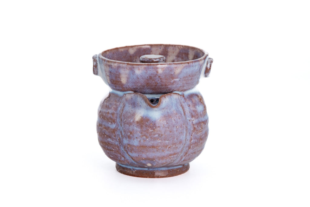 Two-toned Purple Hagi-yaki Collared Houhin - 210ml