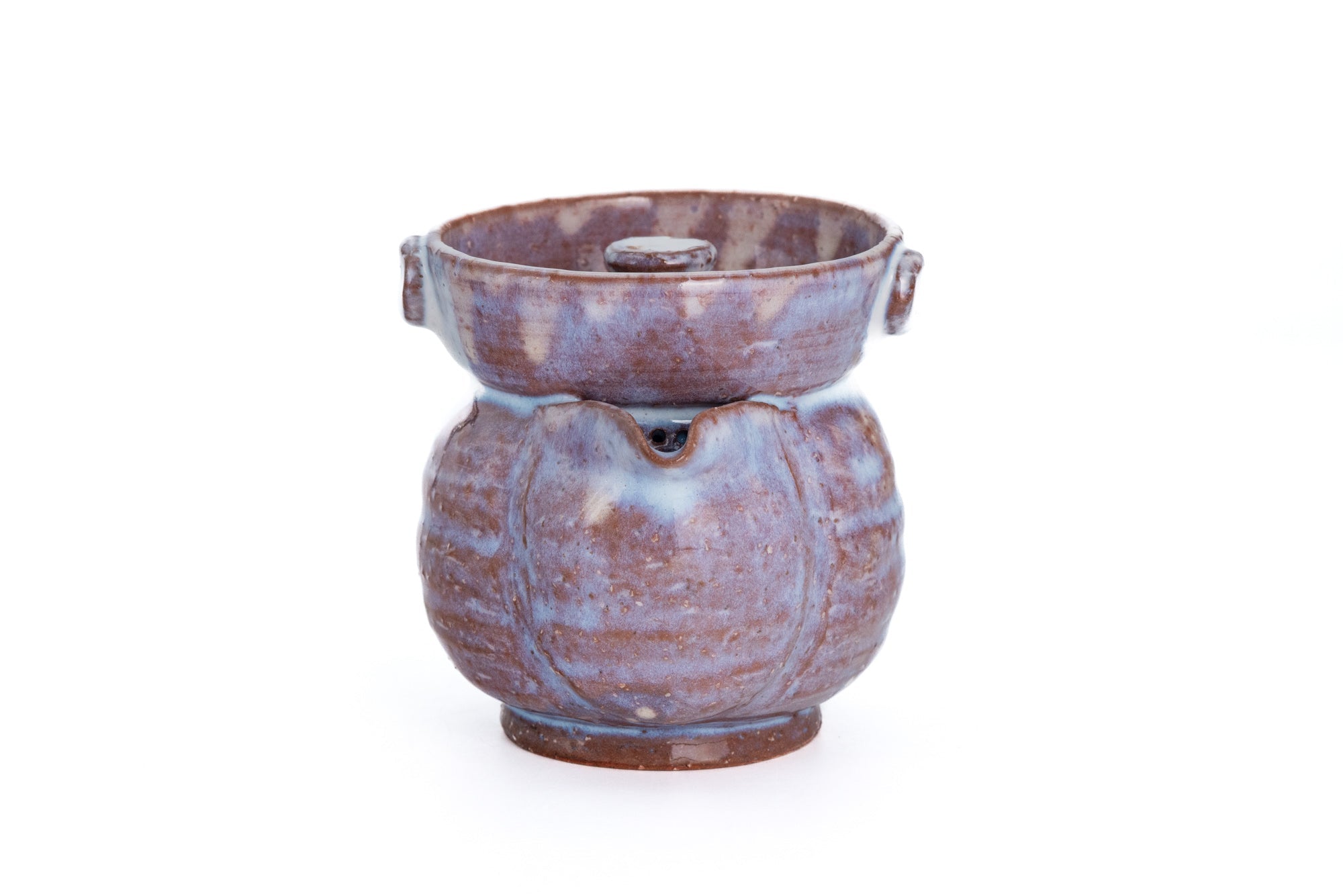 Two-toned Purple Hagi-yaki Collared Houhin - 210ml