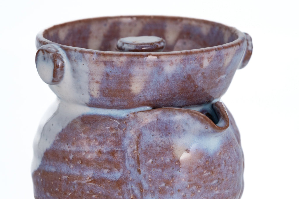 Two-toned Purple Hagi-yaki Collared Houhin - 210ml