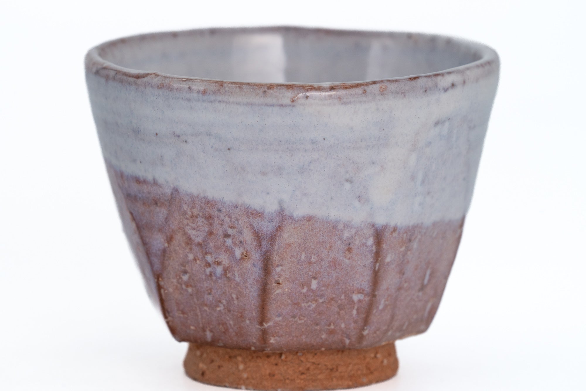 Two-tone Faceted Hagi-yaki Sencha Cup - 125ml