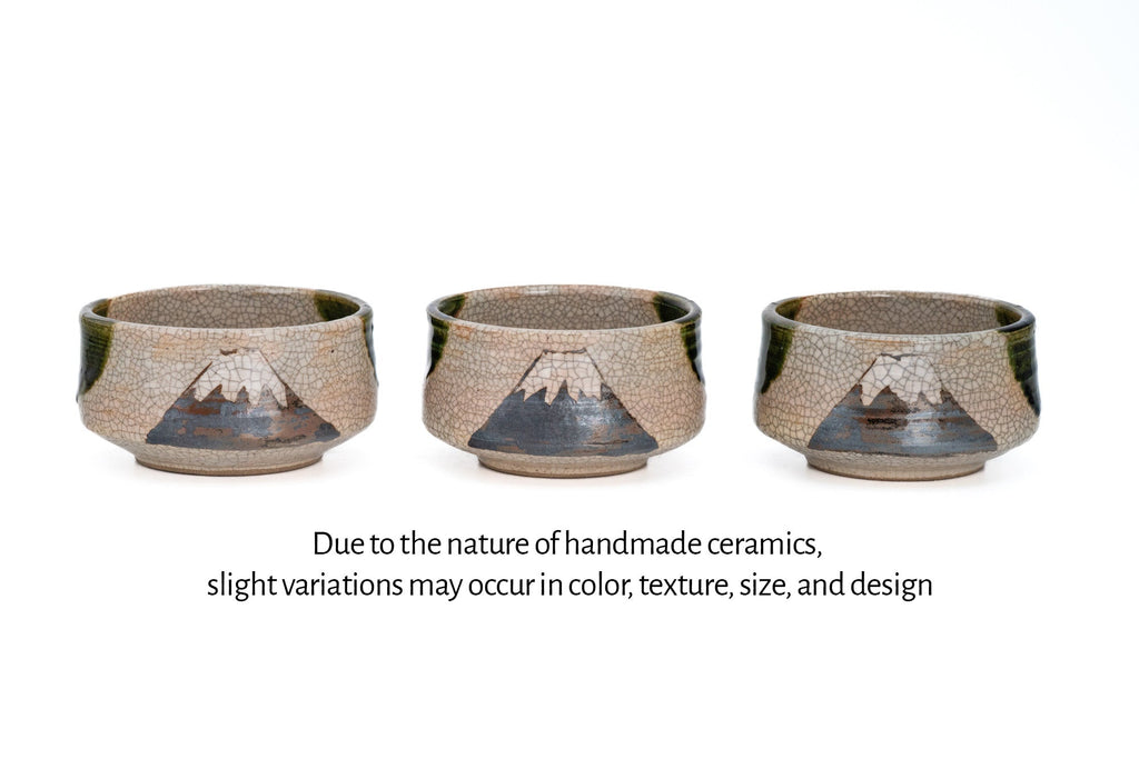 Mt. Fuji Ao-Oribe Chawan