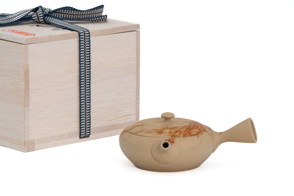 Mogake Beige Yakishime Tokoname Teapot - 150ml