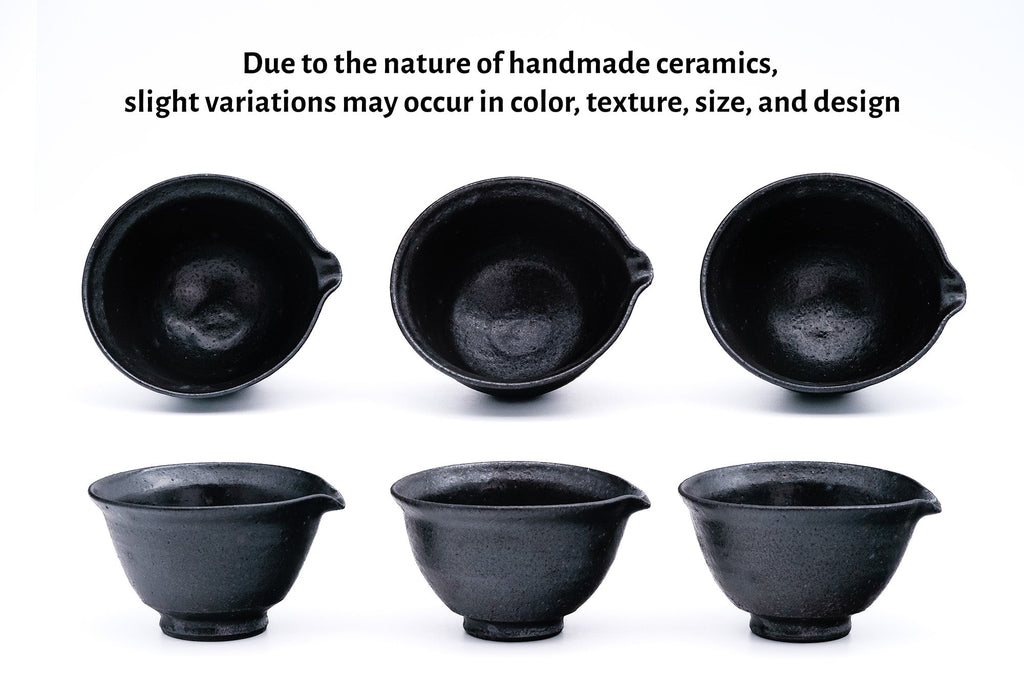 Black Matte Spouted Matcha Bowl - 150ml