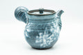Japanese Kyusu - Floral Blue White Glazed Debeso Teapot - 400ml