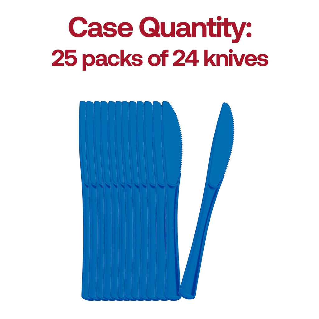 Blue Disposable Plastic Party Knives