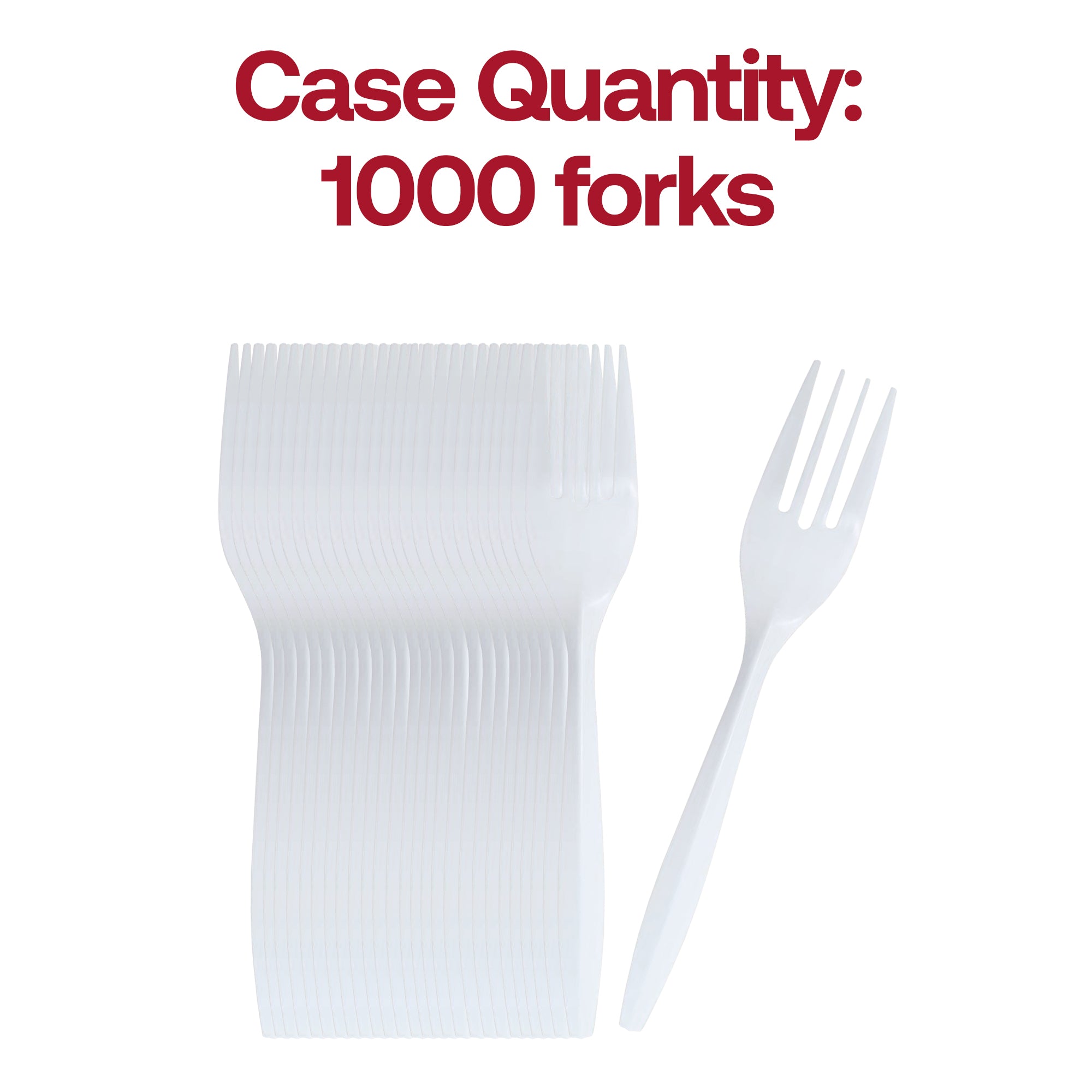 Medium Weight Disposable Plastic Forks