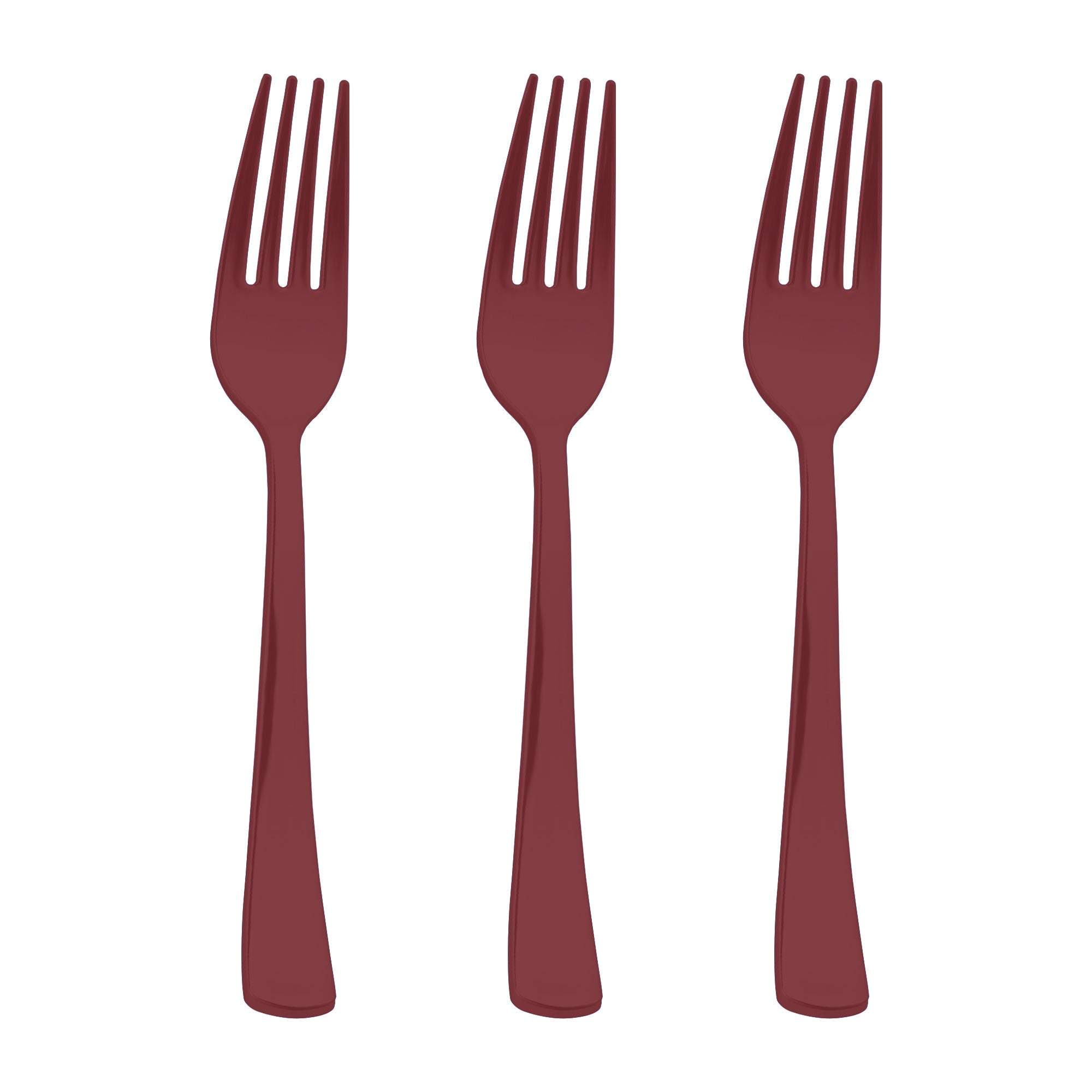 Red Disposable Plastic Party Forks