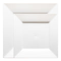 White Square Plastic Plates Dinnerware Value Set