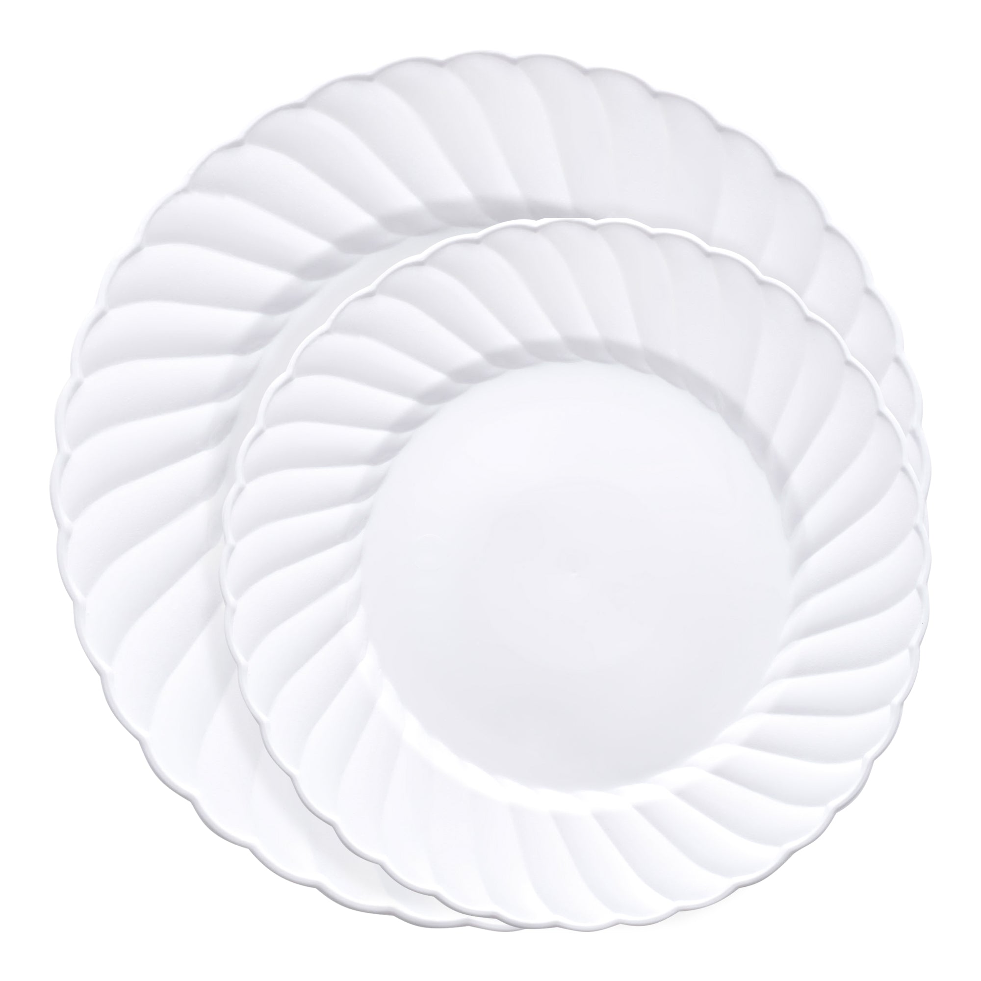 White Flair Plastic Dinnerware Value Set