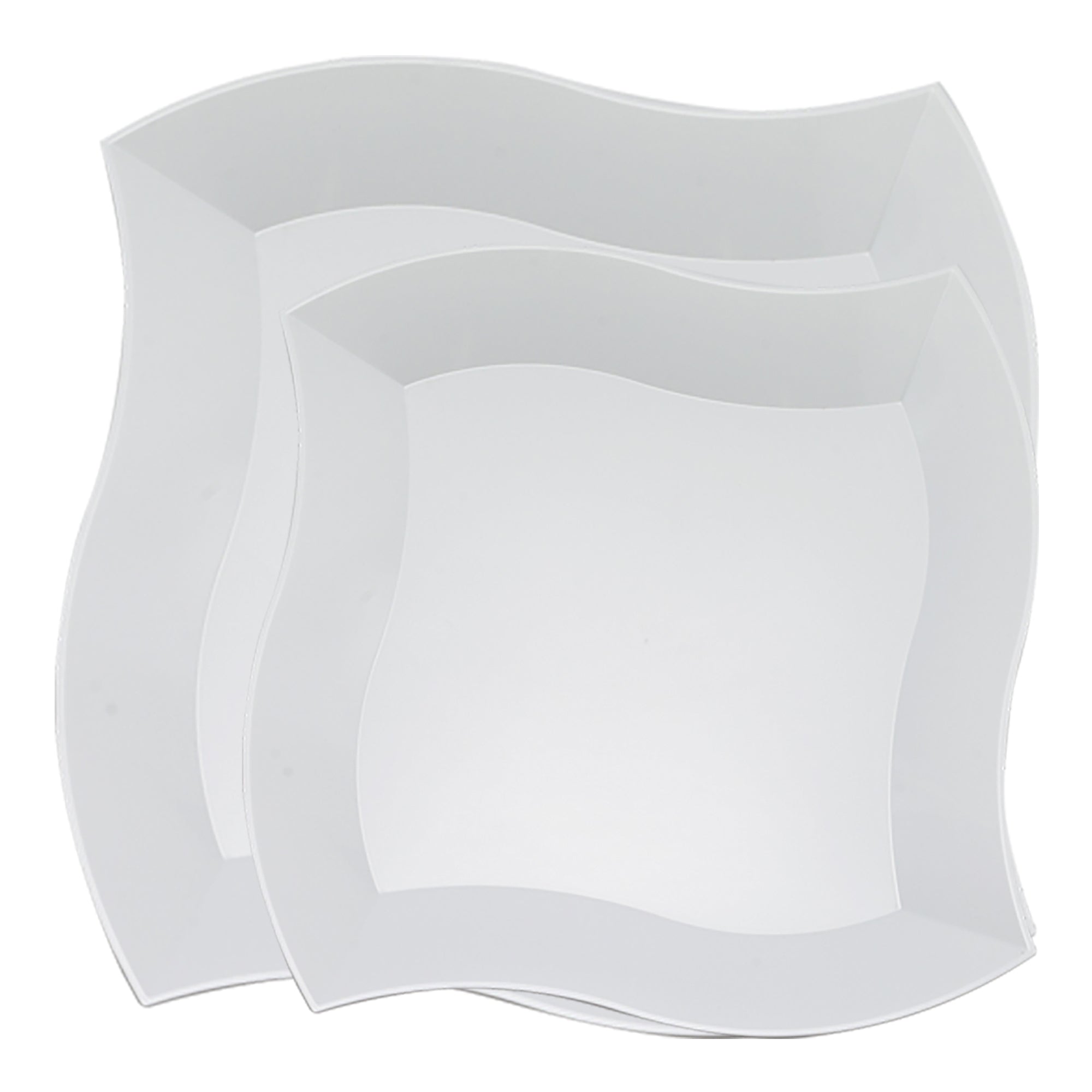 White Wave Plastic Dinnerware Value Set