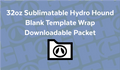 32oz Hydro Hound Wrap Template