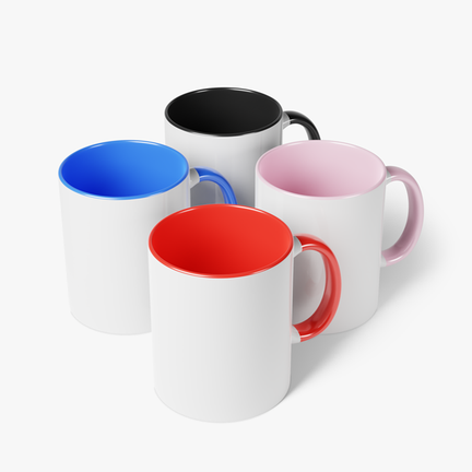 FBA Case of 11oz or 15oz TWO TONE Mugs (Qty 12) - FBA and other pre-paid shipping labels
