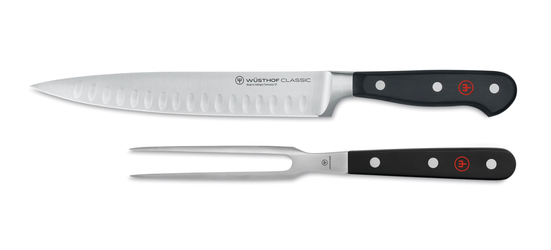 WÜSTHOF Classic 2-Piece Hollow Edge Carving Set