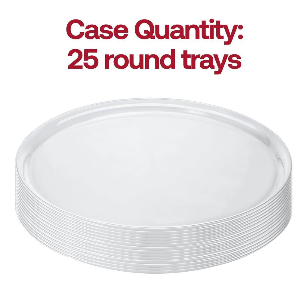 16" Clear Round Plastic Trays