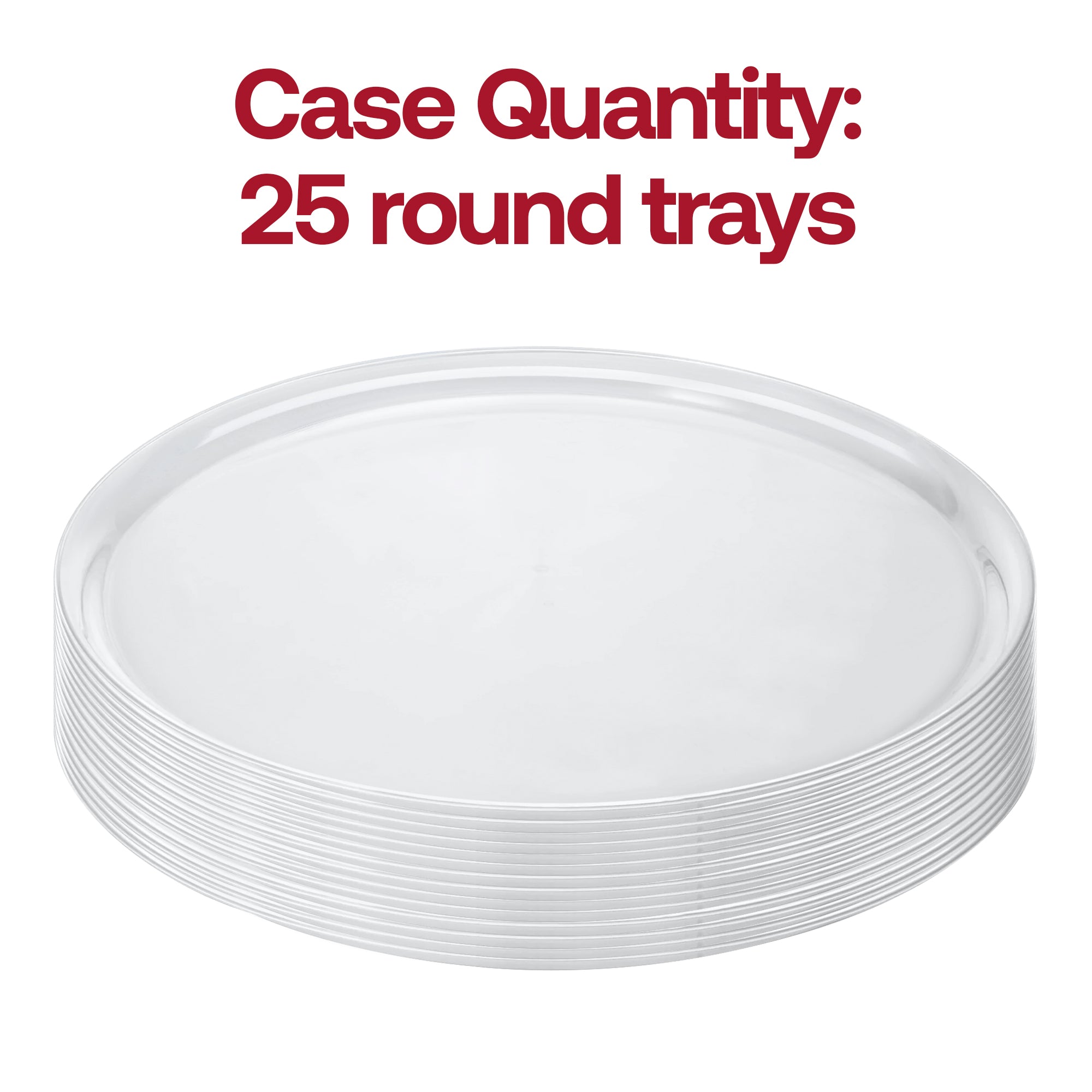 16" Clear Round Plastic Trays