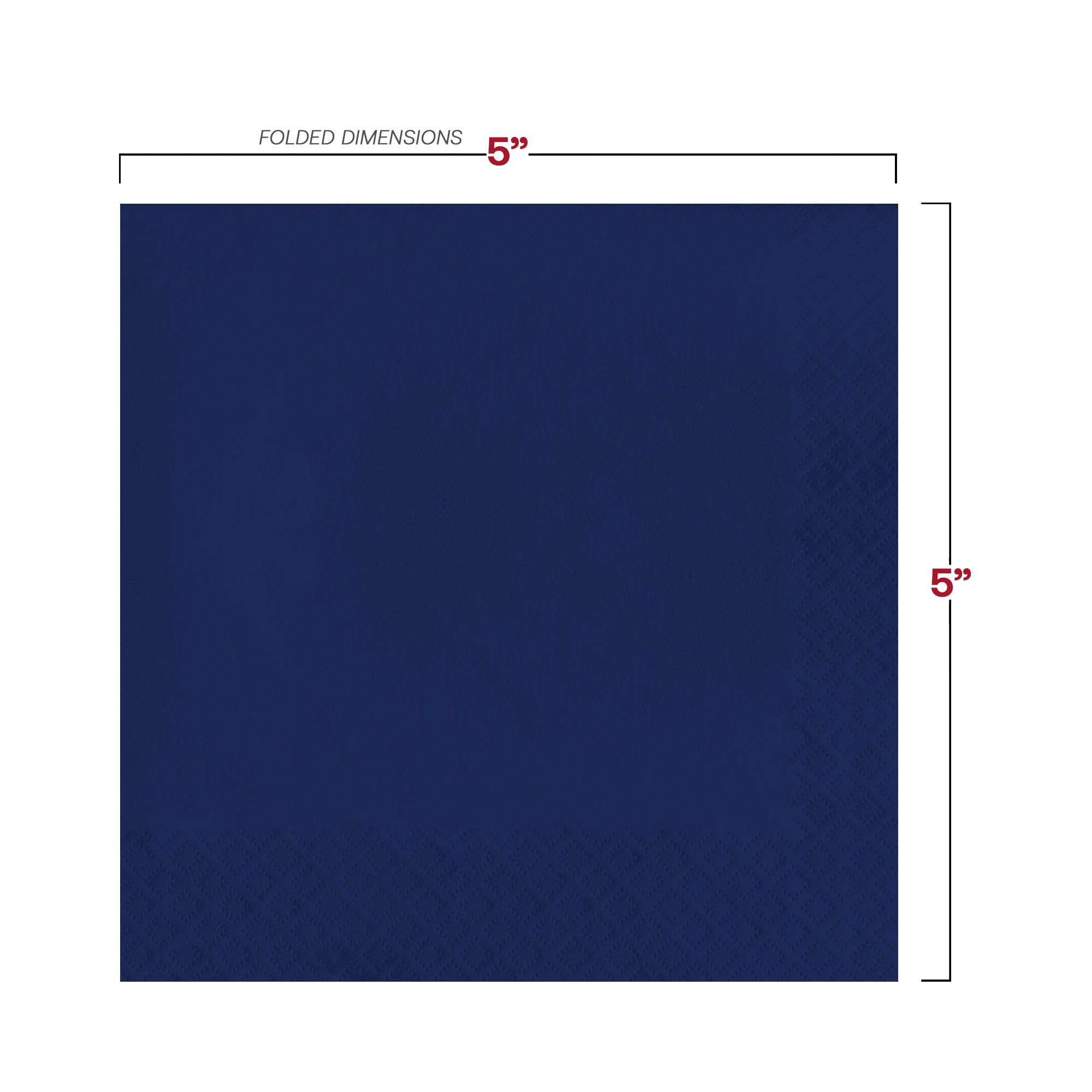 Navy Blue Paper Beverage/Cocktail Napkins