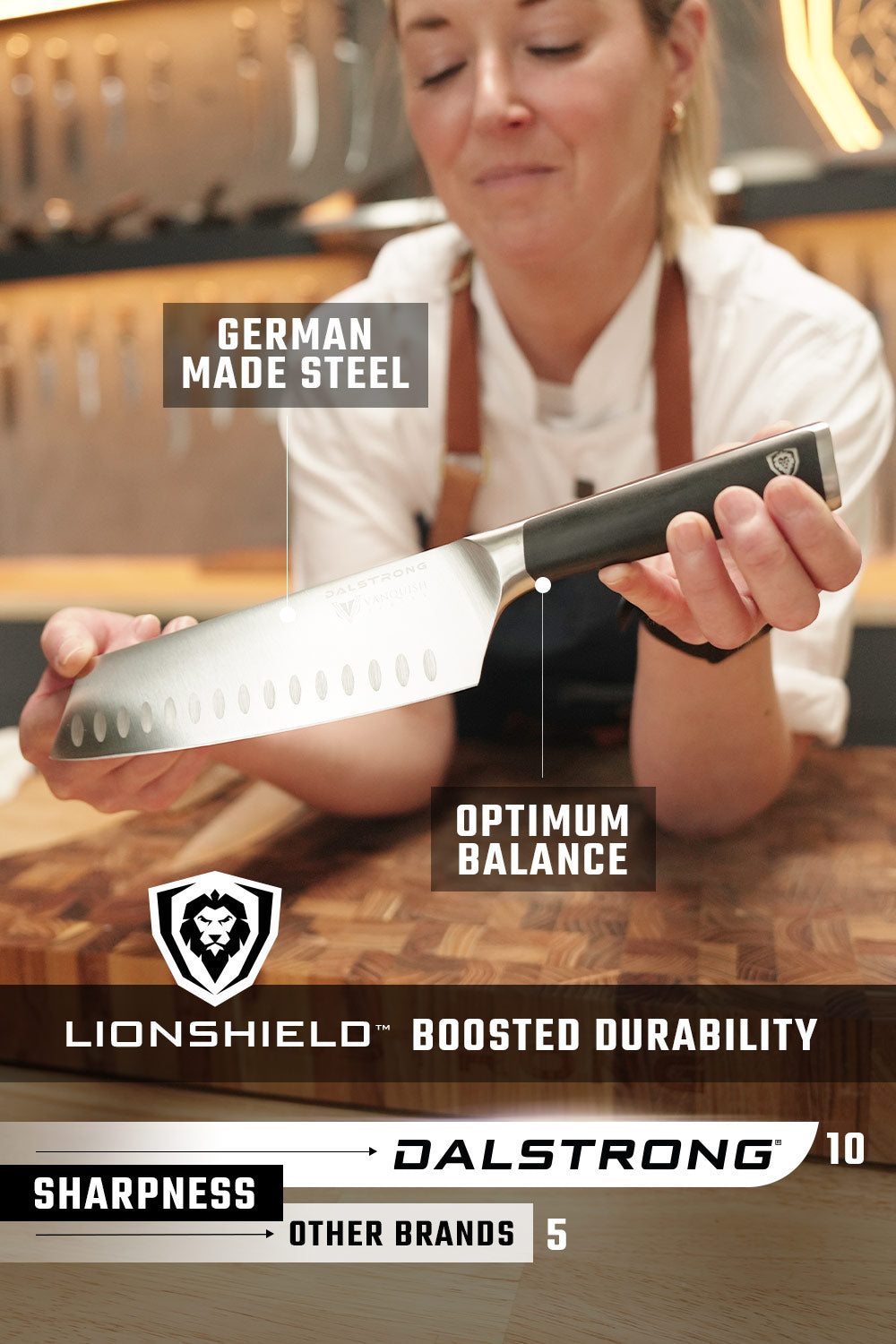 Santoku Knife 7" | Vanquish Series | NSF Certified | Dalstrong ©