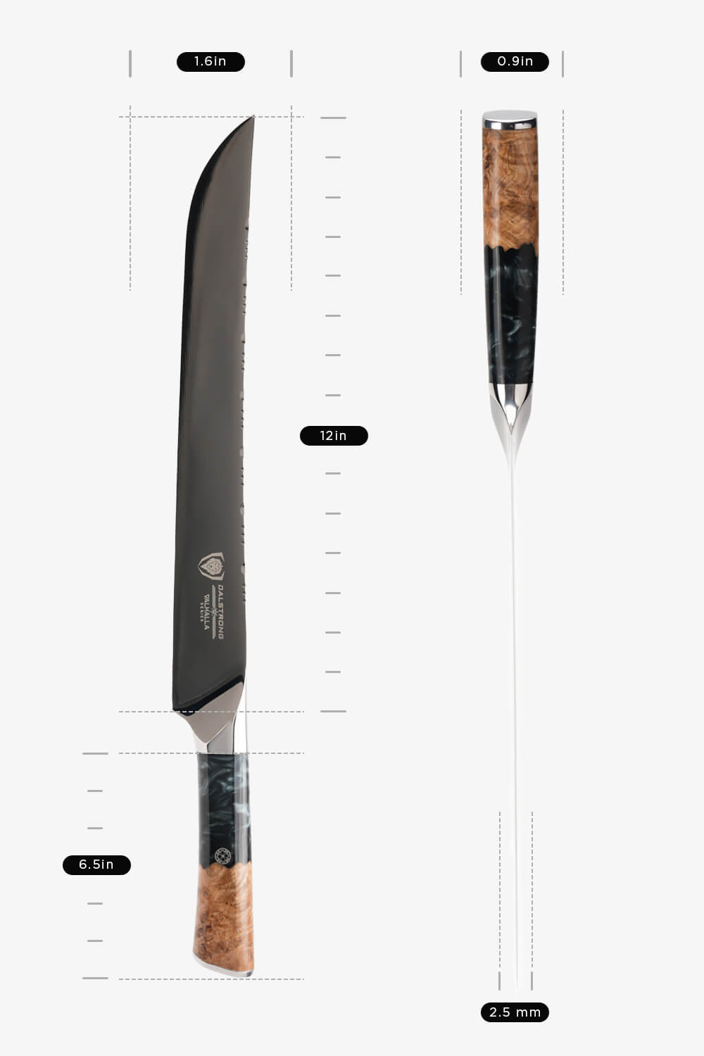 Slicing & Carving Knife 12" | Valhalla Series | Ravenstone Edition | Dalstrong ©