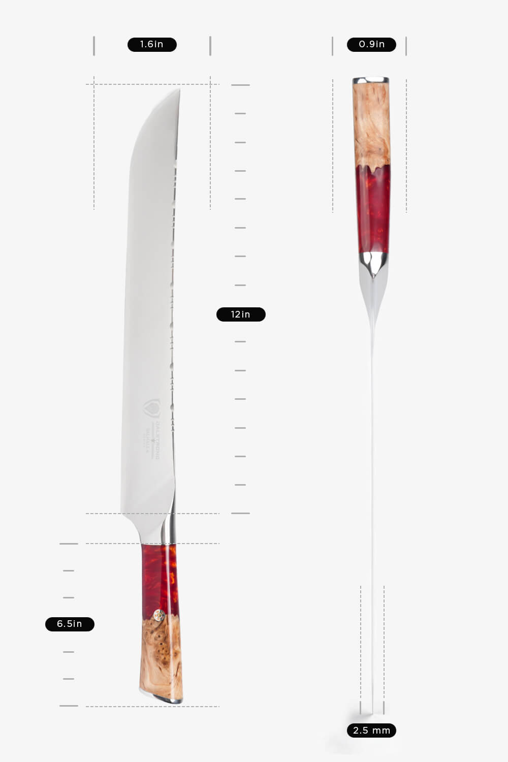 Slicing & Carving Knife 12" | Red Handle | Valhalla Series | Dalstrong ©